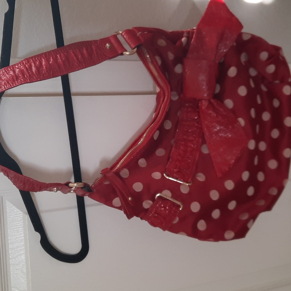 Brand new Jessica Simpson red and white polka dot purse